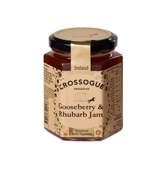 Crossogue Rhubarb & Gooseberry Jam 225g