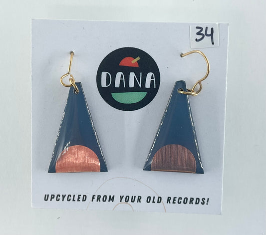 Dana Jewellery  Connie -  Gary & Bronze Trangular Earrings