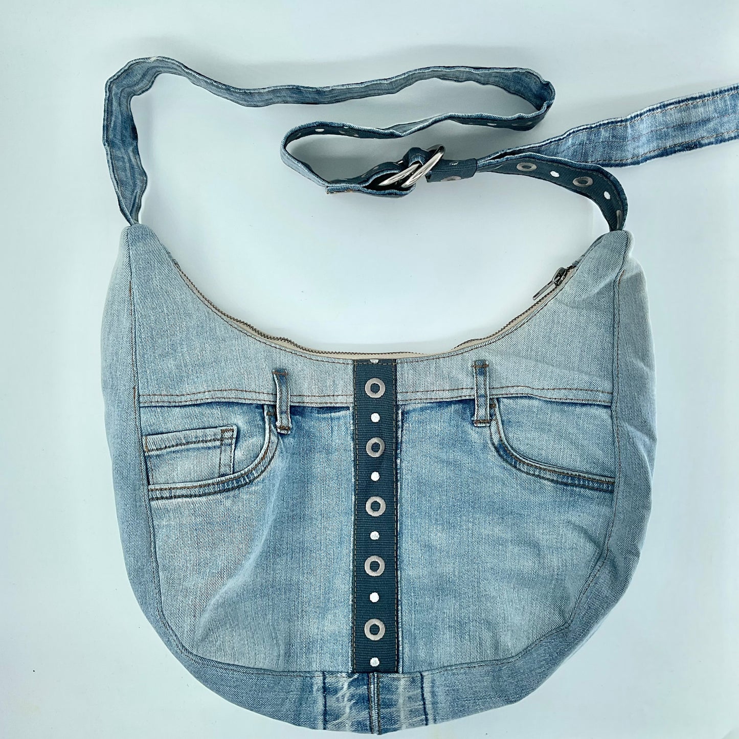 Cycle Up (Roscommon Womens Network) Slough Crossbody Denim/Black Strip
