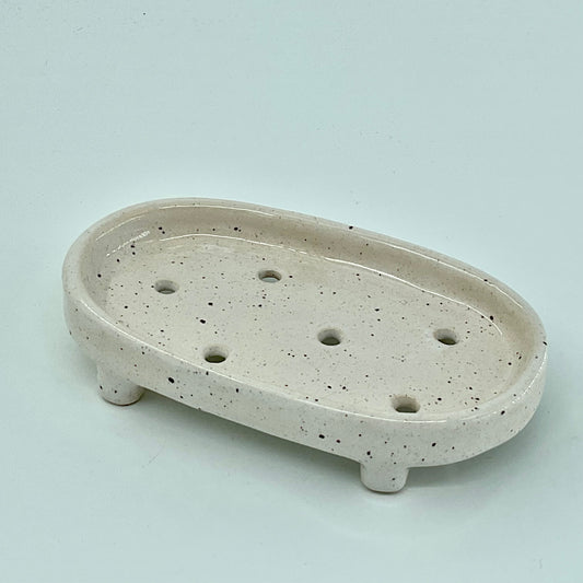 Happy Poppy Soap Dish White
