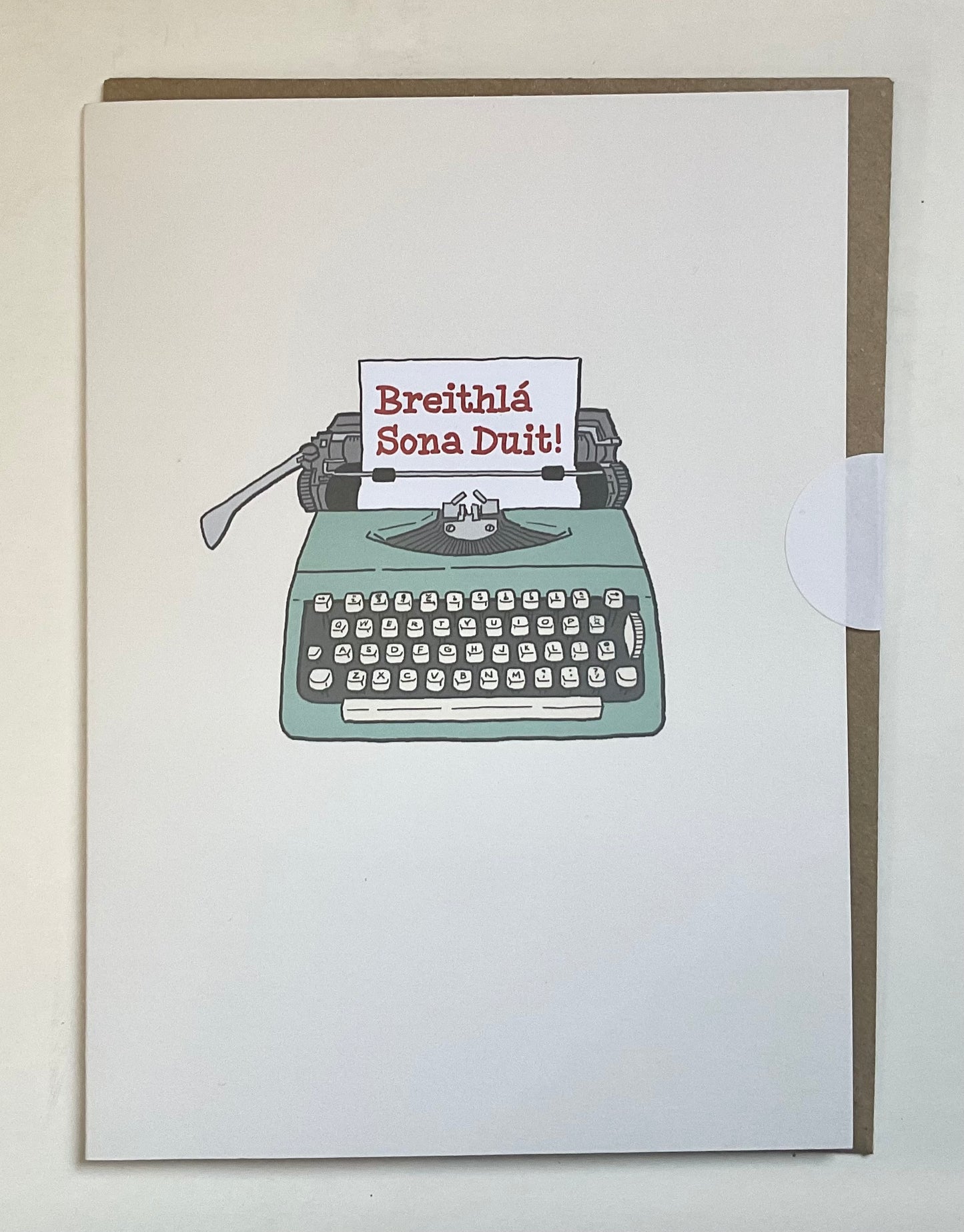“Breithlá Sona Duit!” (Happy Birthday) Typewriter Card