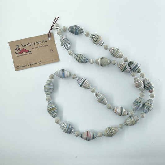 Mothers for All Recycled Magazine Necklace - Long