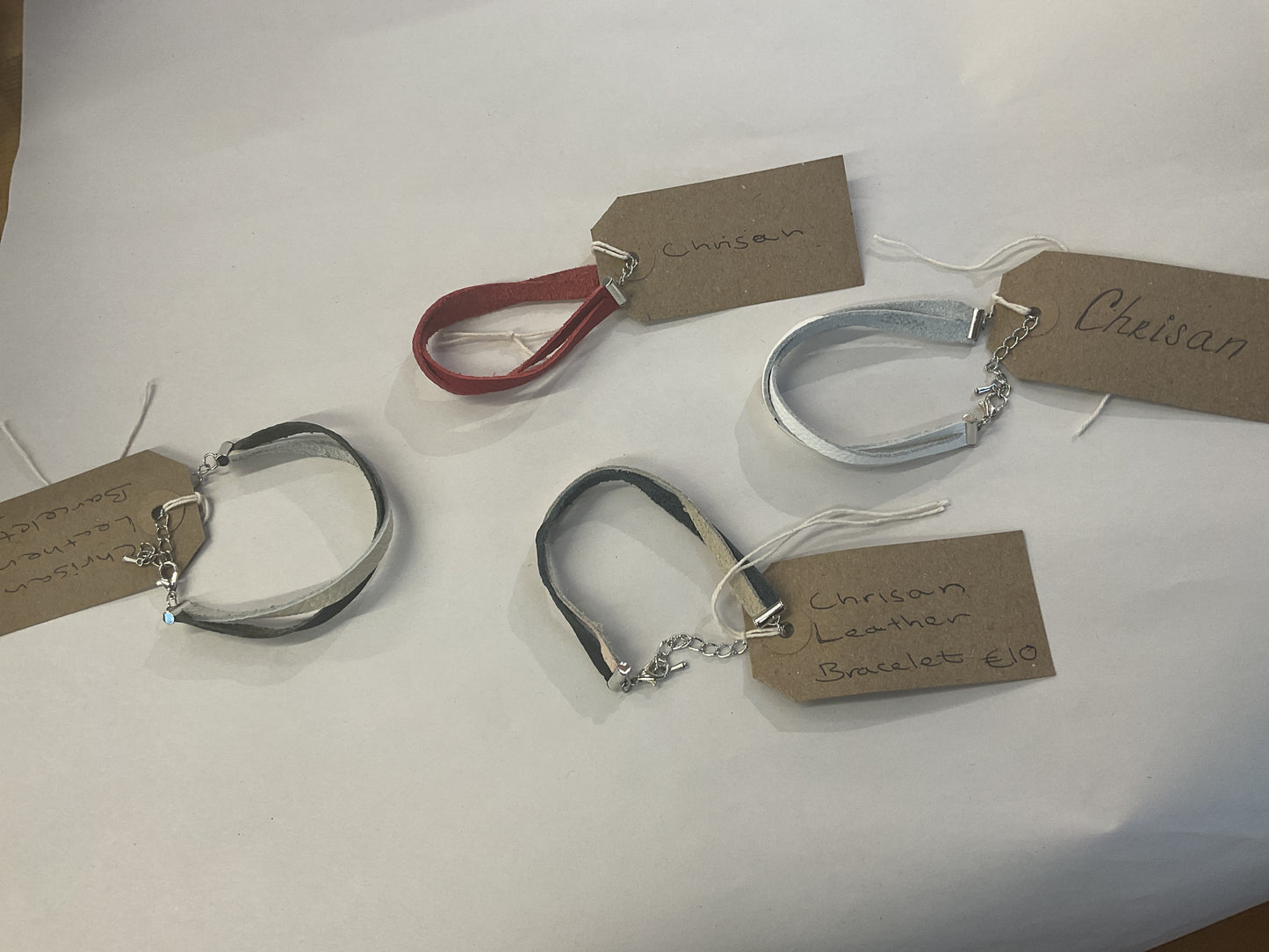 Leather and cord Bracelets made by Chrisan - various