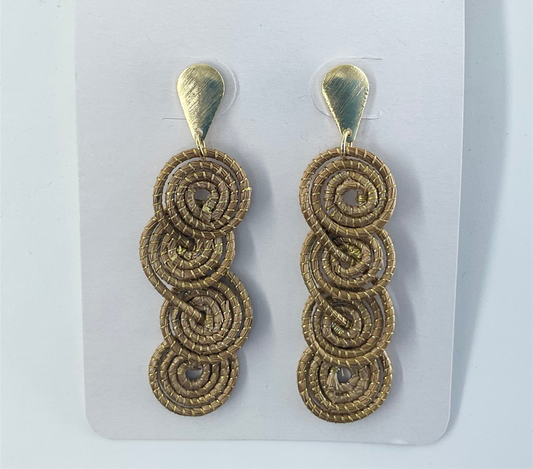 World Design Gold Grass Earings