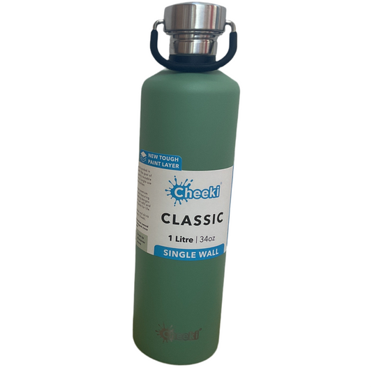 Cheeki Pistachio Classic 1L Water Bottle Stainless Steel