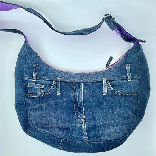 Cycle Up (Roscommon Womens Network) Slough Crossbody Denim/Purple Strip