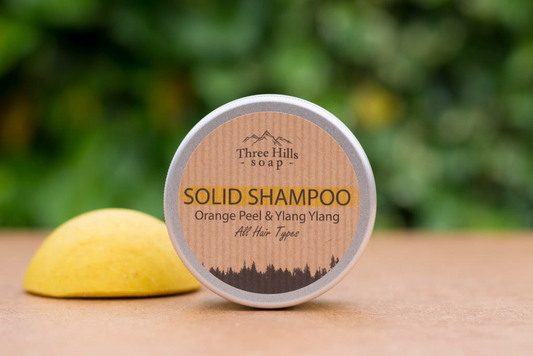 Three Hills Solid Shampoo - Orange & Ylang Ylang  All Hair Types refill