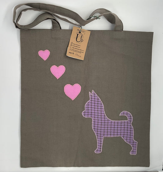 Cycle Up (Roscommon Womens Network) Luxury Dog Hearts Tote Bag