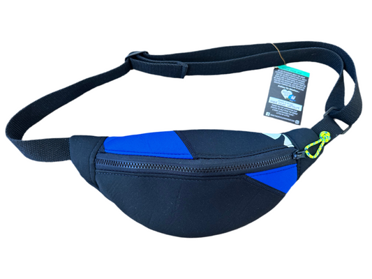 The Upcycle Movement blue/black Neo Fin Crossbody Bag-Upcycled Wetsuit