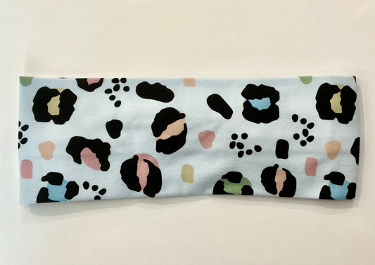 Convert Blue  Leopard Looped Headband