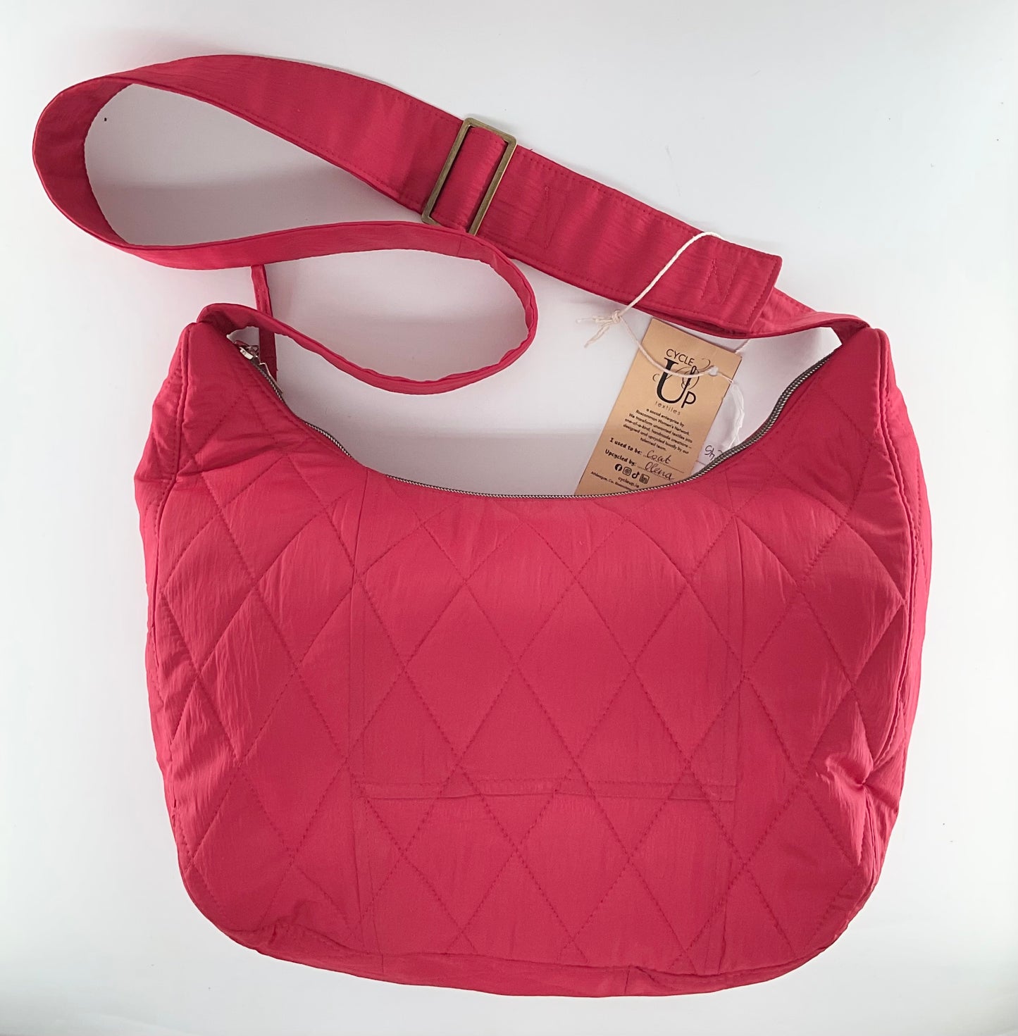 Cycle Up (Roscommon Womens Network) Slouch Crossbody Bag Red