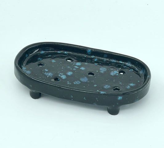 Happy Poppy Soap Dish Black