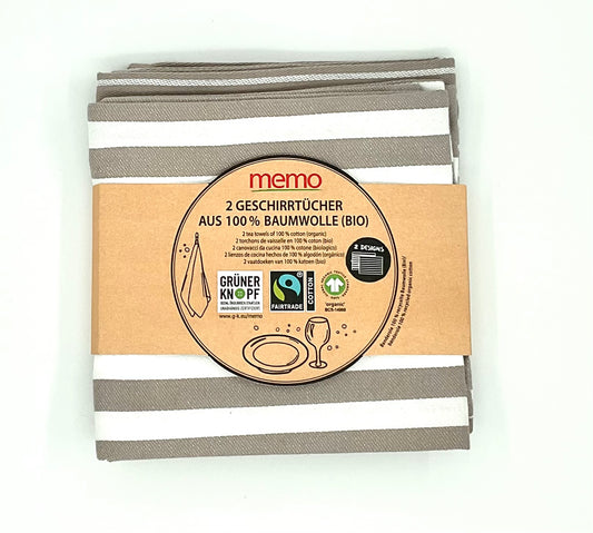 Memo 2 Tea Towels Fair Trade