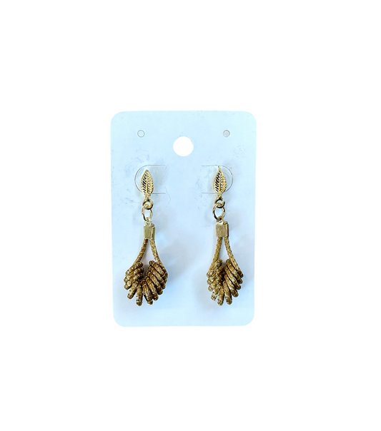 World Design Gold Grass Studs