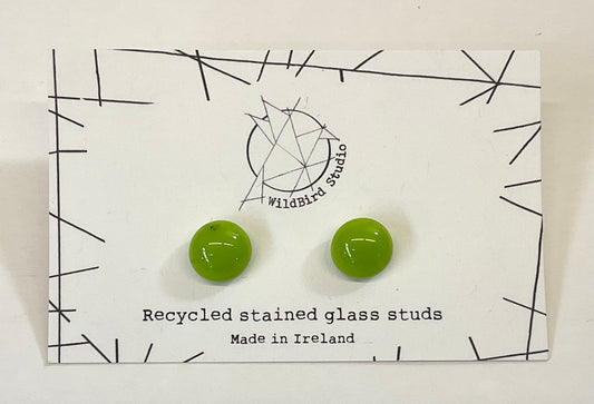Recycled Stained Glass Studs medium