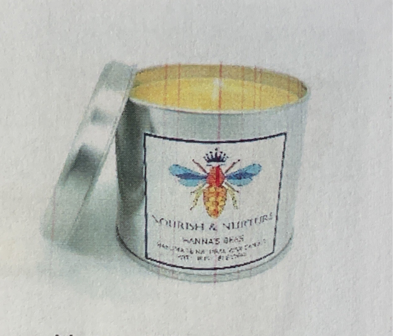 Hanna's Natural wax Candle in Tin