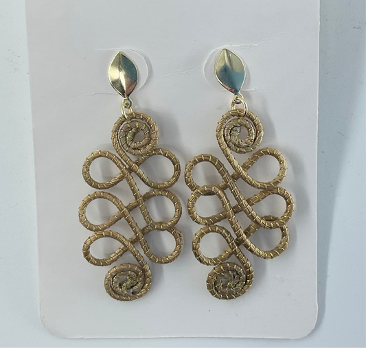 World Design Gold Grass Earings