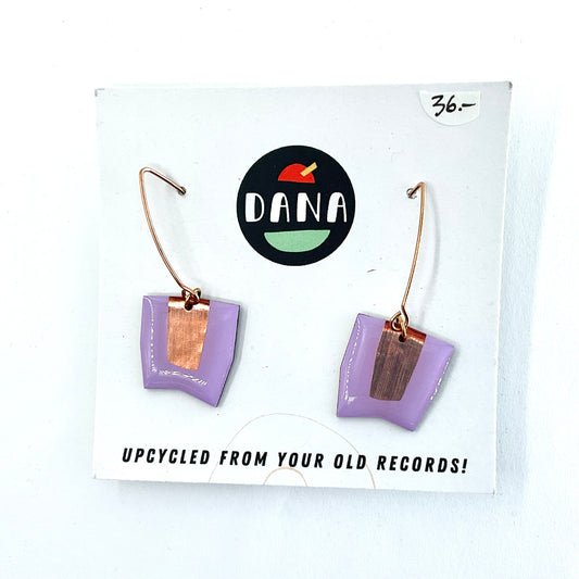 Dana Jewellery  Connie -Purple and bronze earrings