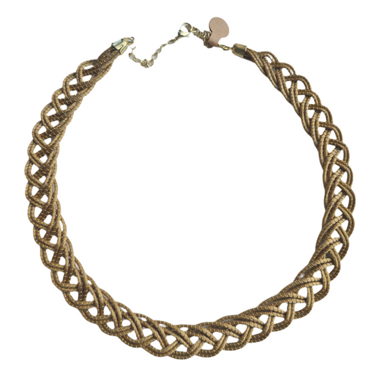 World Design Golden Grass Necklace