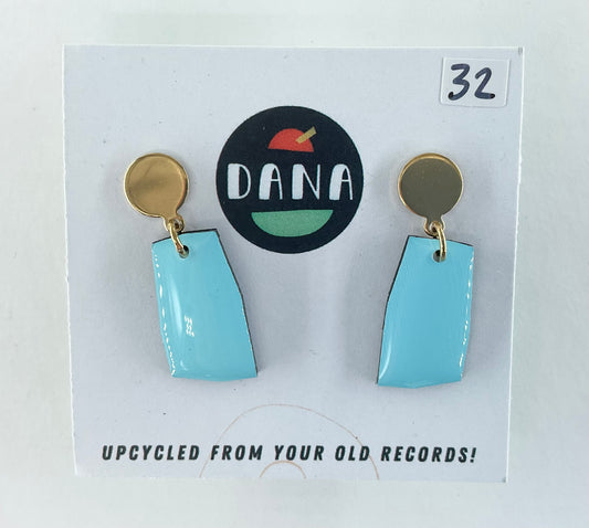 Dana Jewellery Minnie no.2 earrings with metalic datails- Light blue