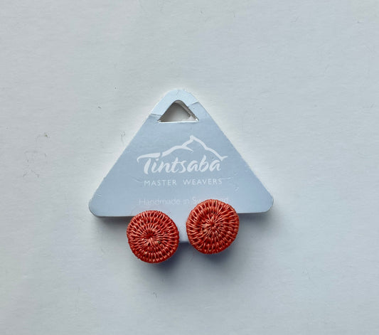 World Design Sisal Peach Disc Small Earings