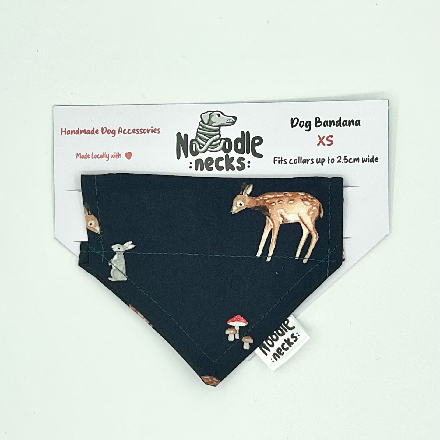Noodle necks Dog Bandanas- XS Deer
