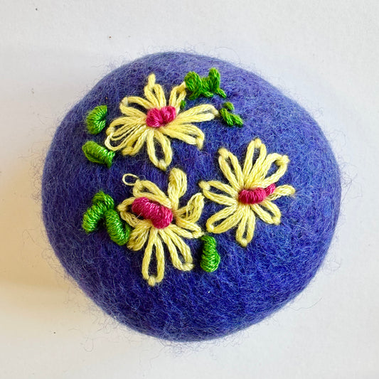 Three Sisters Felted Soap Purple