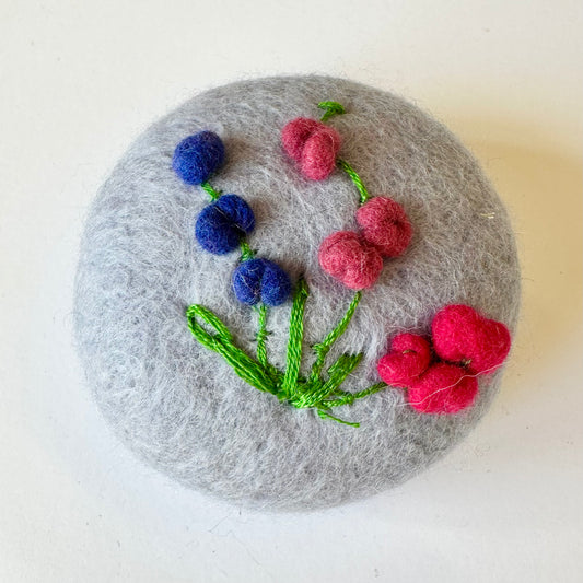 Three Sisters Felted Soap Light Blue