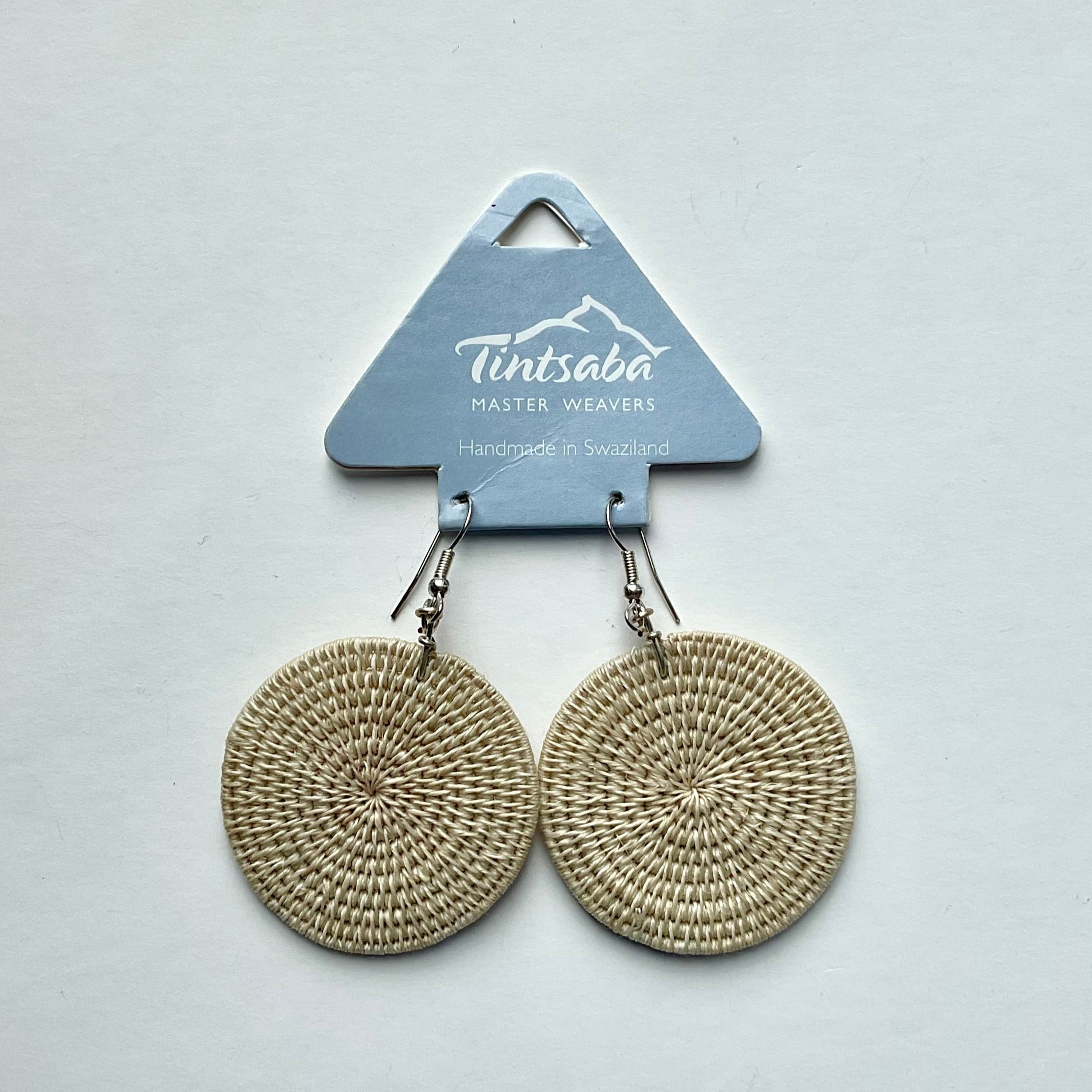 Tintsaba - Woven Sisal Disc Earrings
