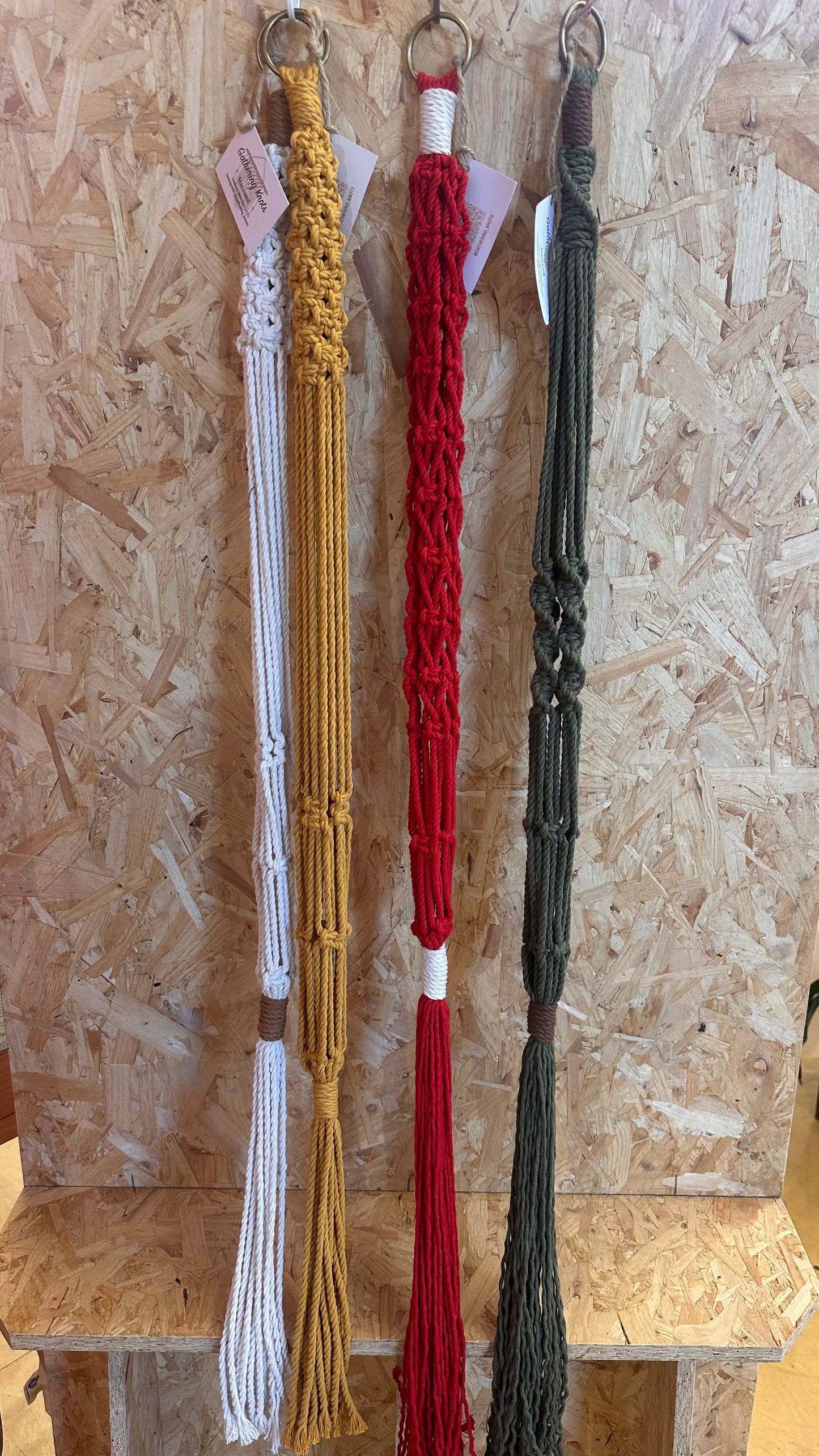 Gathering Knots- Recycled Macrame Plant Holder