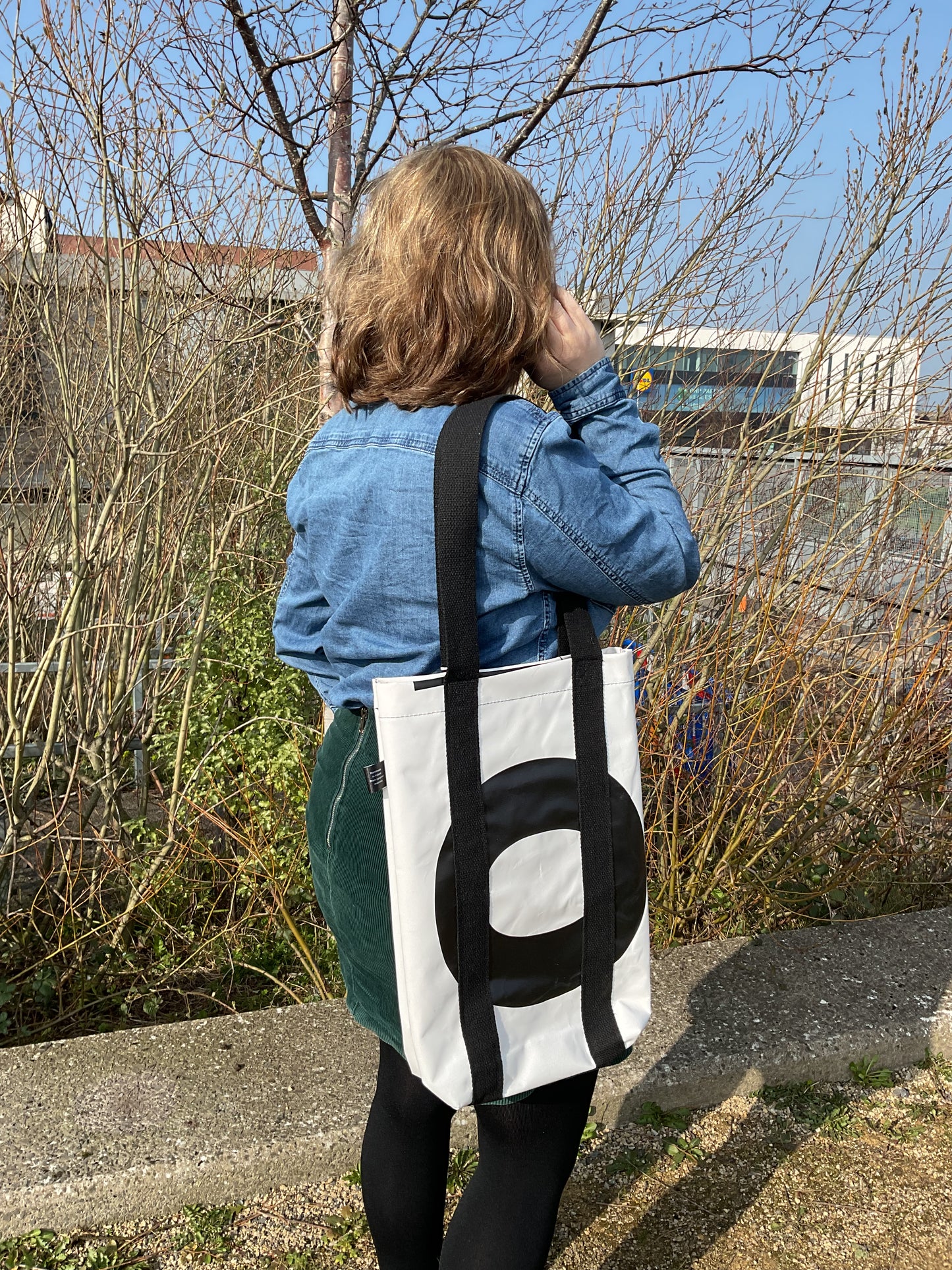 The Upcycle Movement Tent Tote - b/w