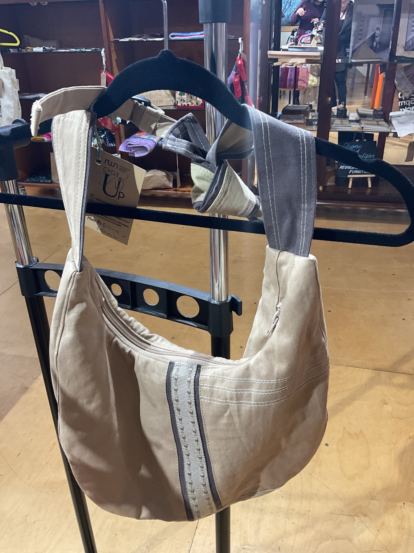 Cycle Up (Roscommon Womens Network) Slouch Bag - Cream