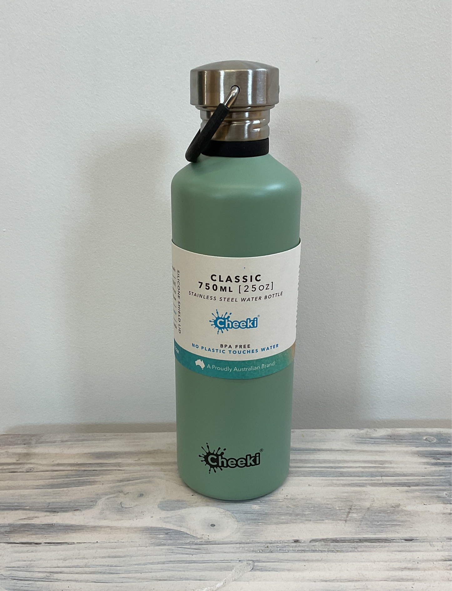 Cheeki Stainless Steel 750ml Water Bottle - Pistachio