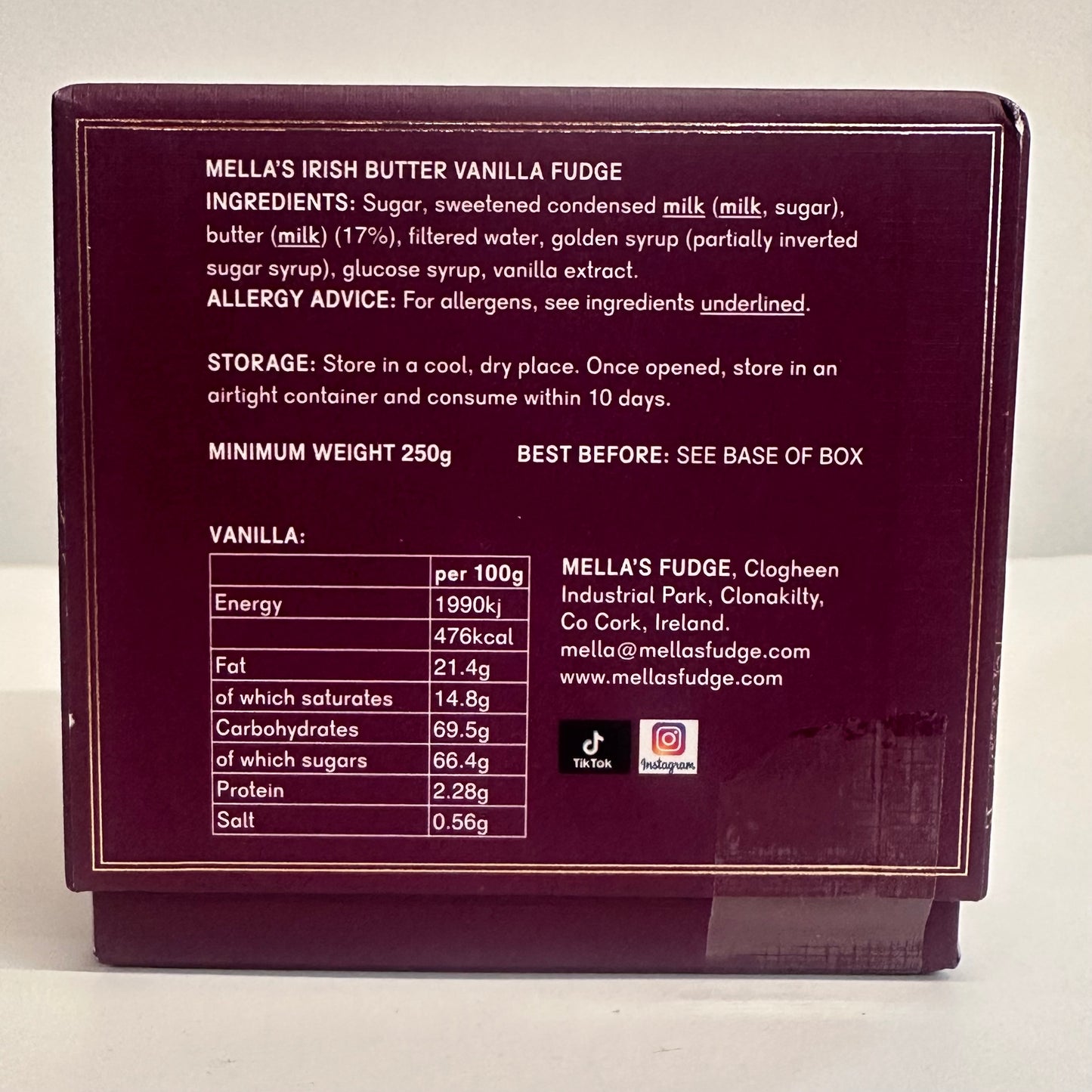 Mella’s Irish Butter Fudge Vanilla