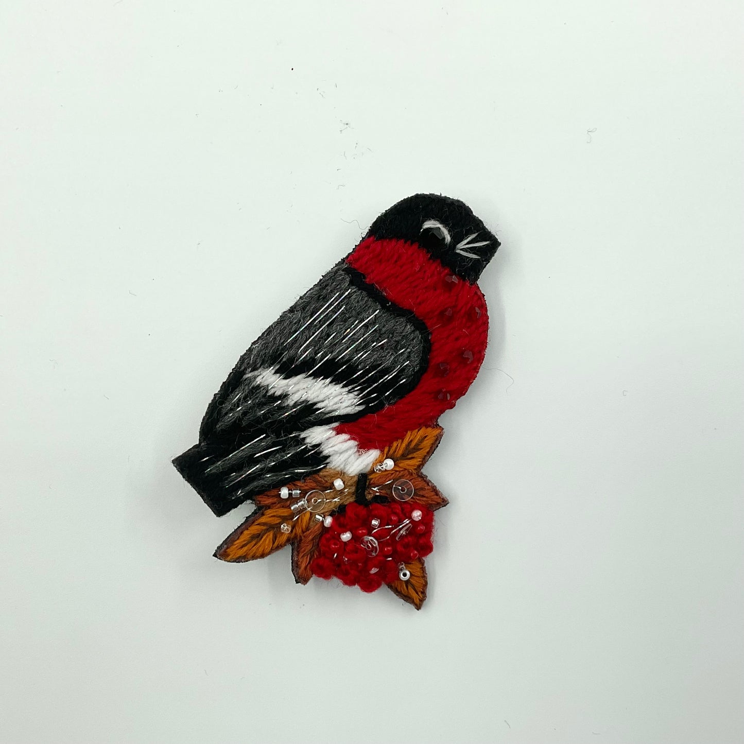 Hats & Flowers Bulfinch Brooch