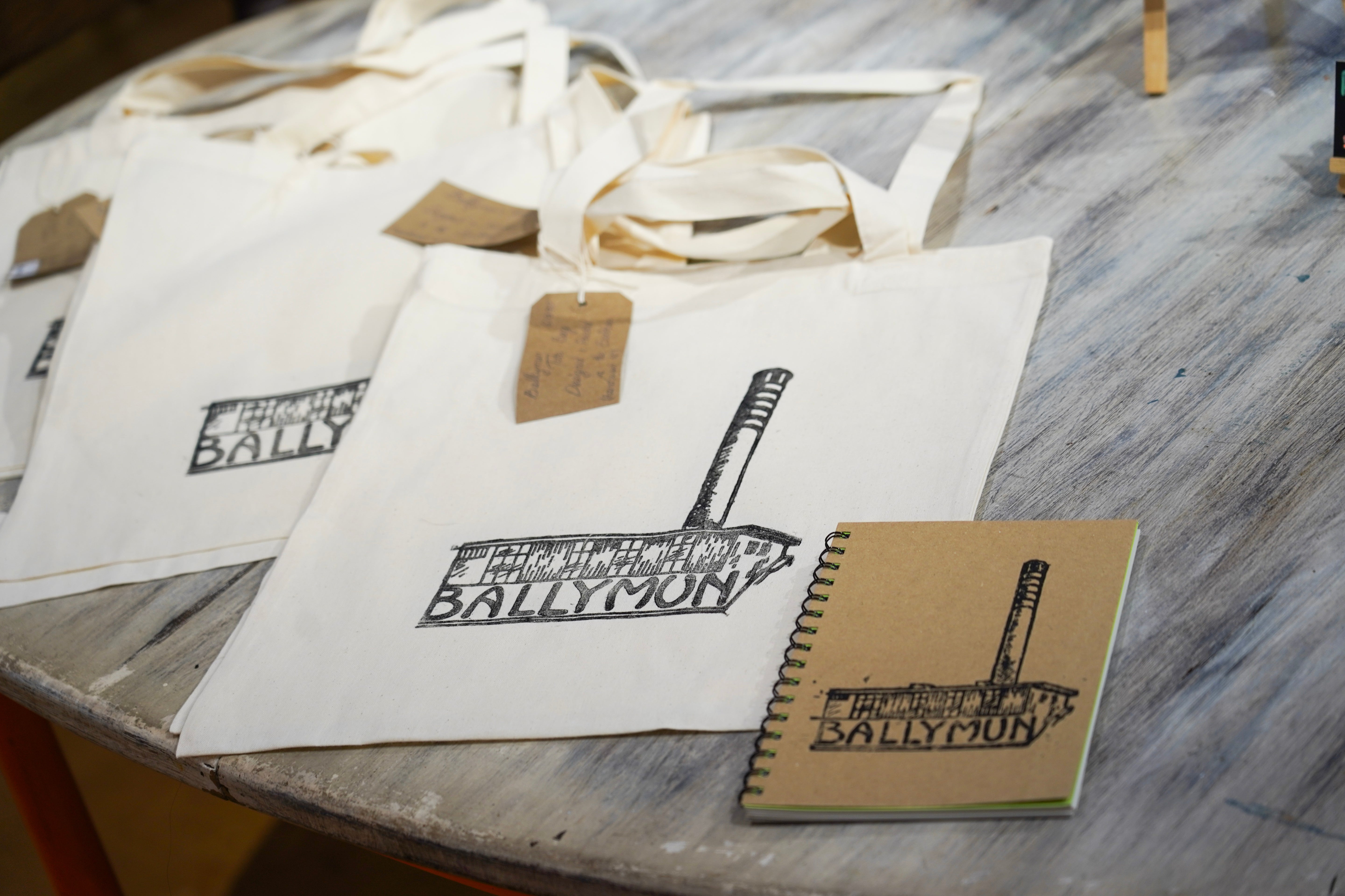 Eco Store - Ballymun Tote Bag - Black Lino Print