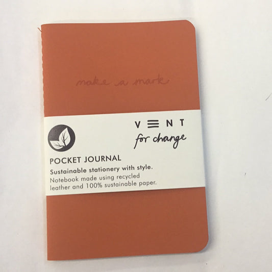 Vent Pocket Journal Orange - Lined & Plain