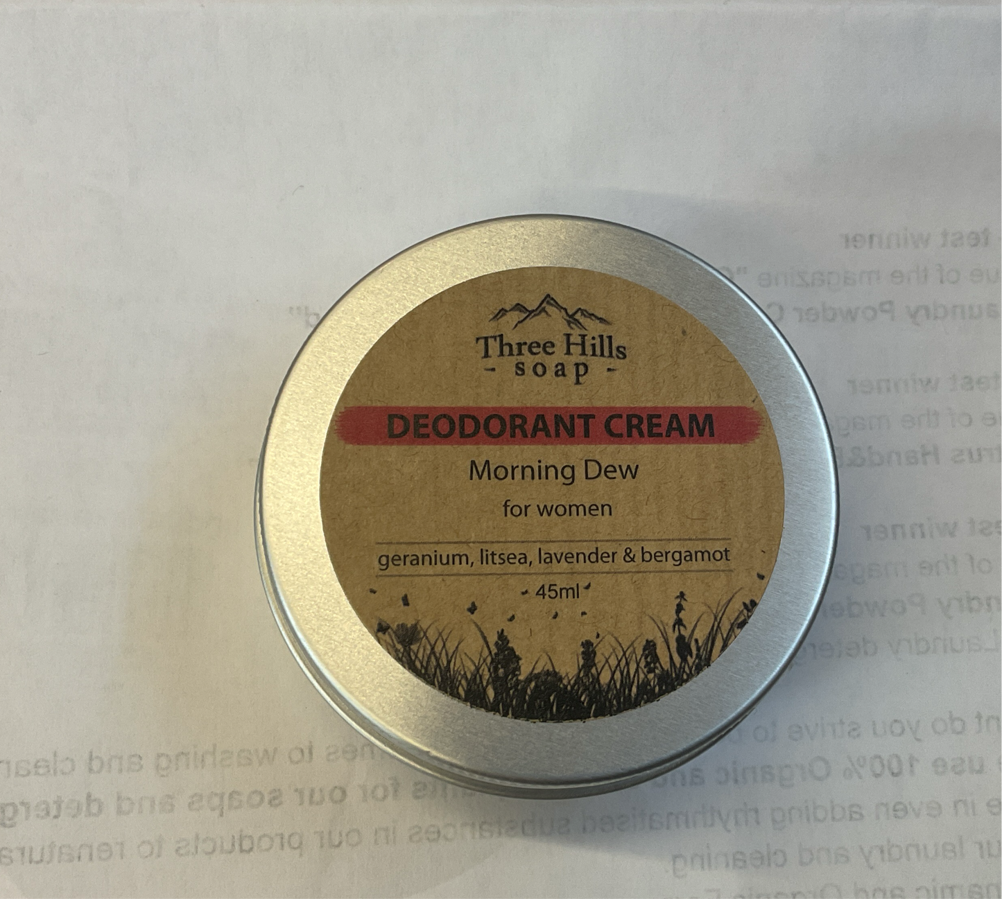 Three Hill Soap Deodorant Cream-Morning Dew -For Women