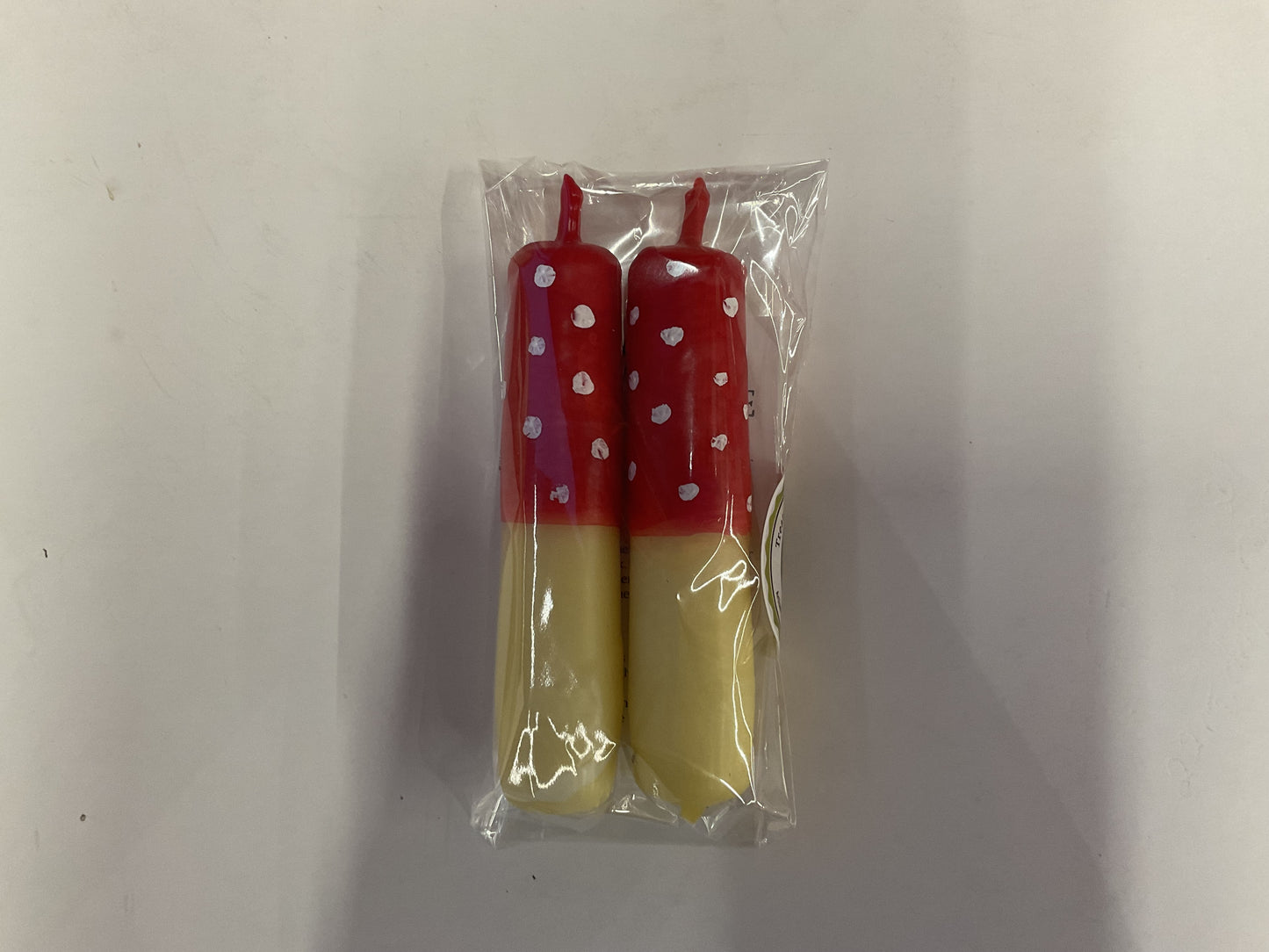 Mushroom candles pair