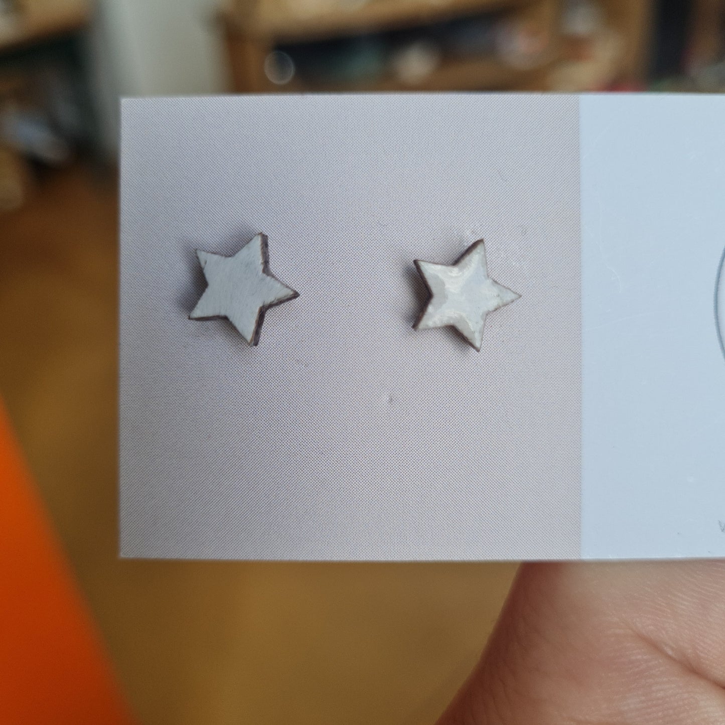 Wood Moon - Star studs. 30% off