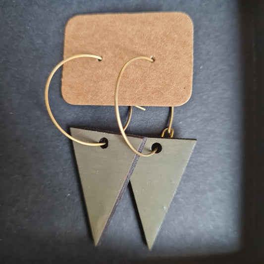 Wood Moon - Triangle Hoops 30% off