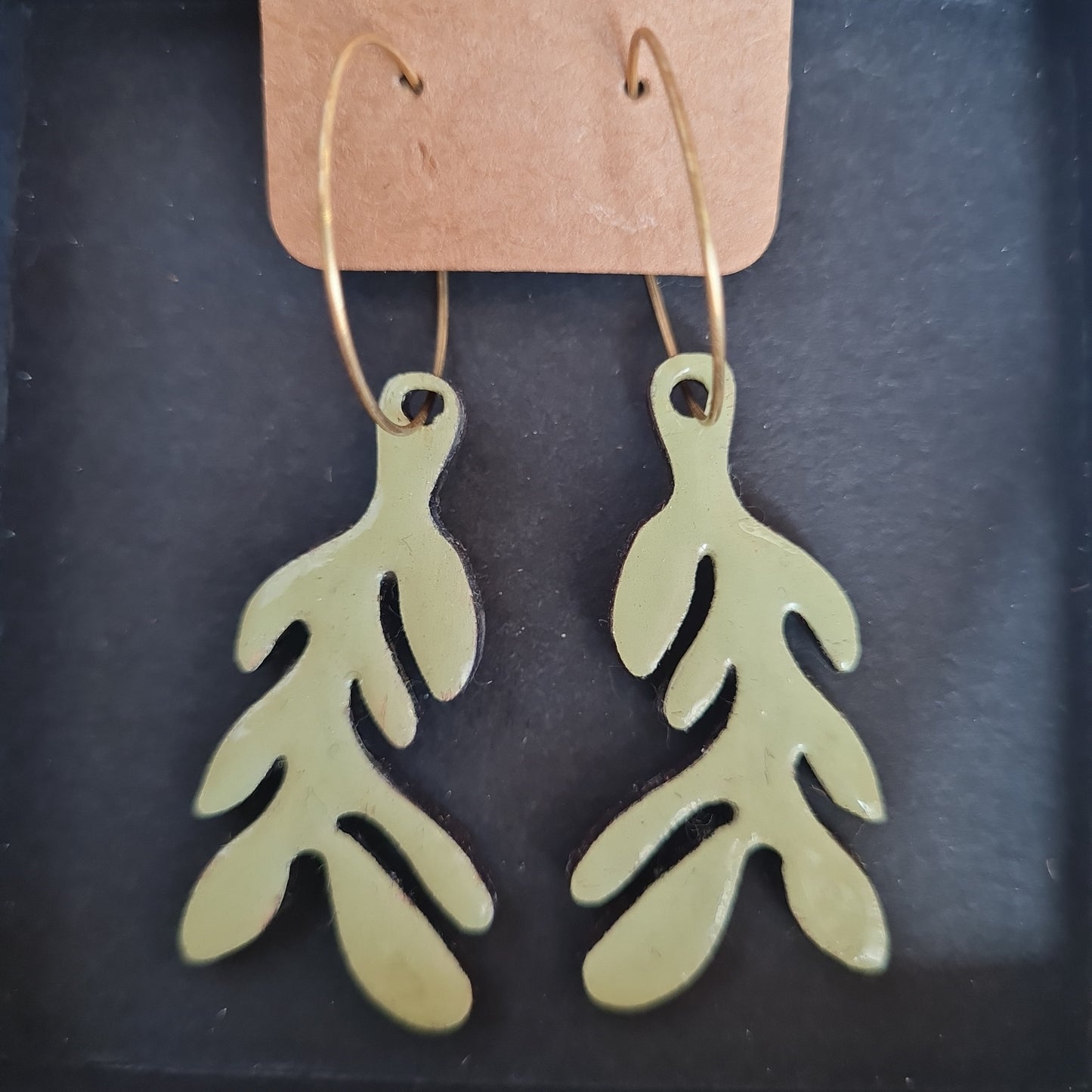 Wood Moon - Leaves Earrings.  30% off