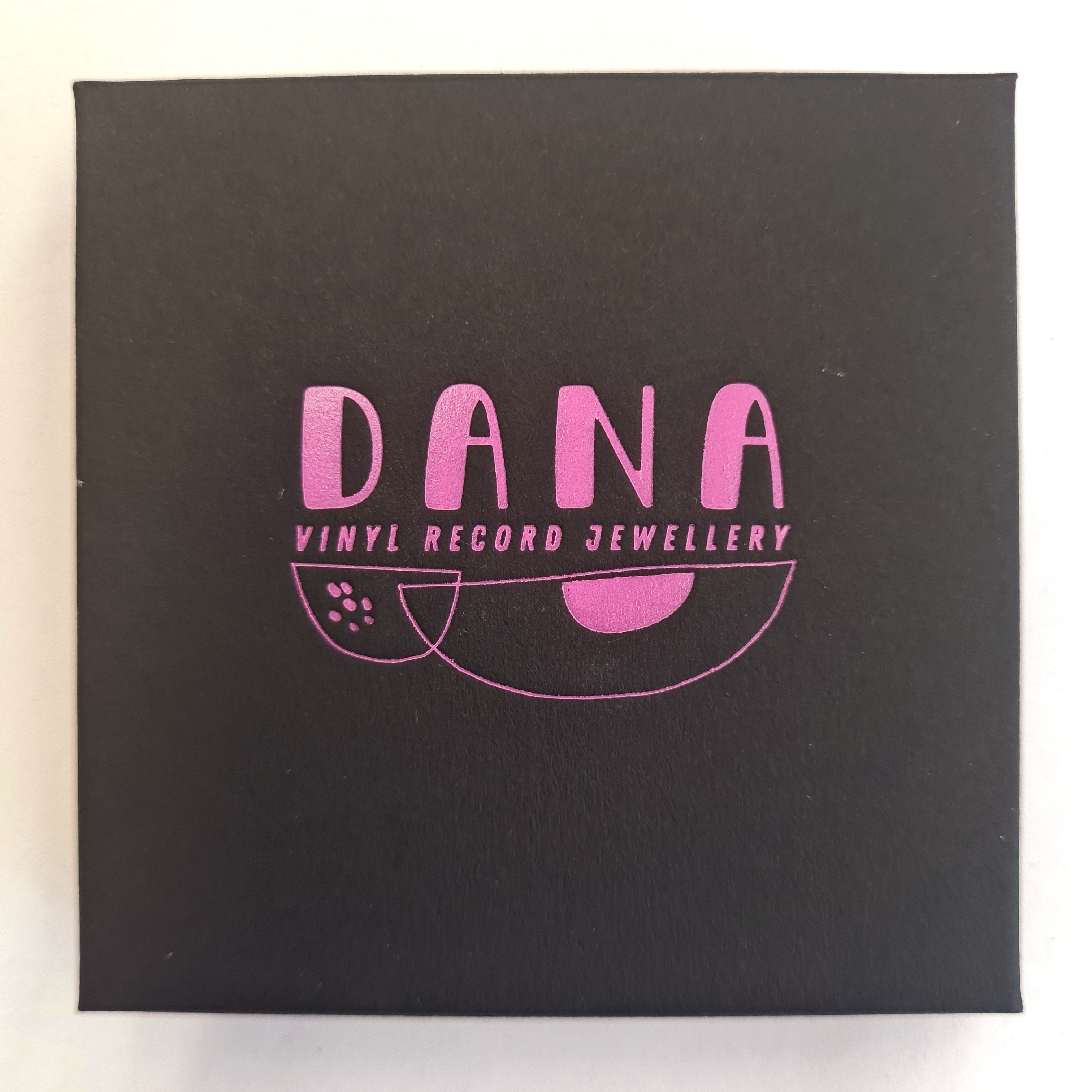 DANA Jewellery - Vinyl Record Earrings - Gold & Torqoise