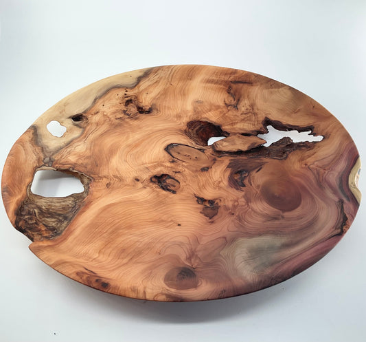 Big yew Tree Plate with Holes