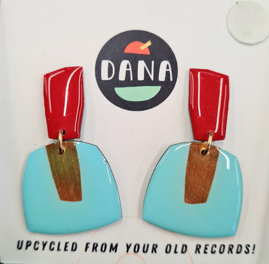 Dana Jewellery Red Gold Green earrings