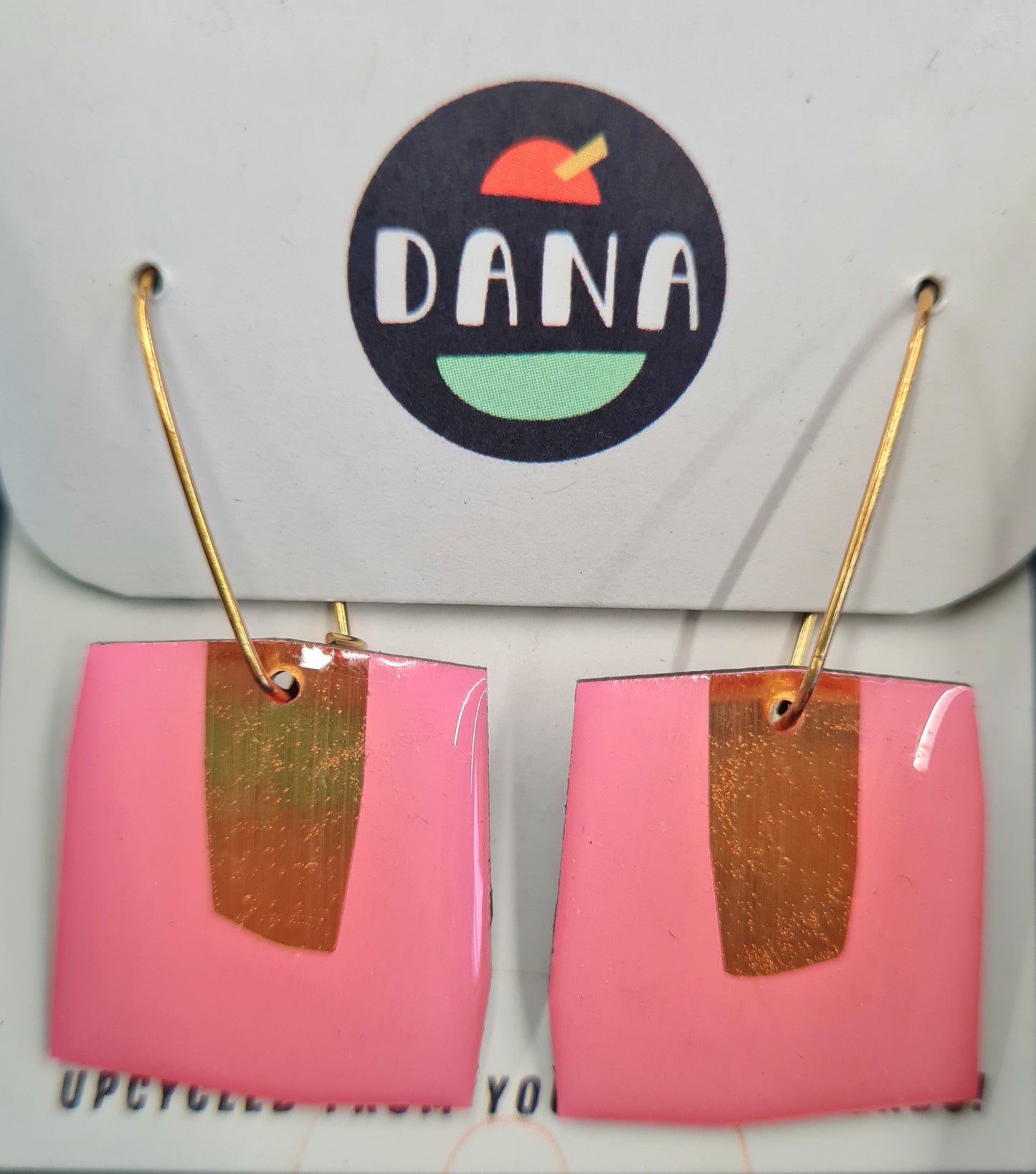 Dana Jewellery Gold & Pink Earrings