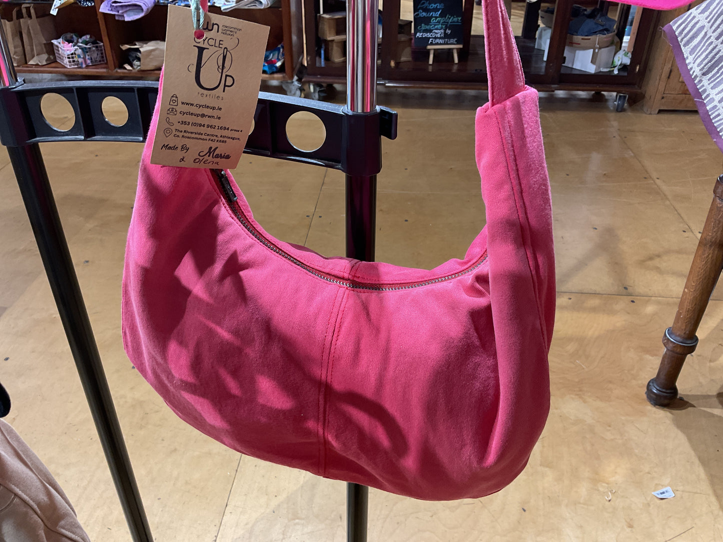 Cycle Up (Roscommon Womens Network) Slouch Bag - Pink