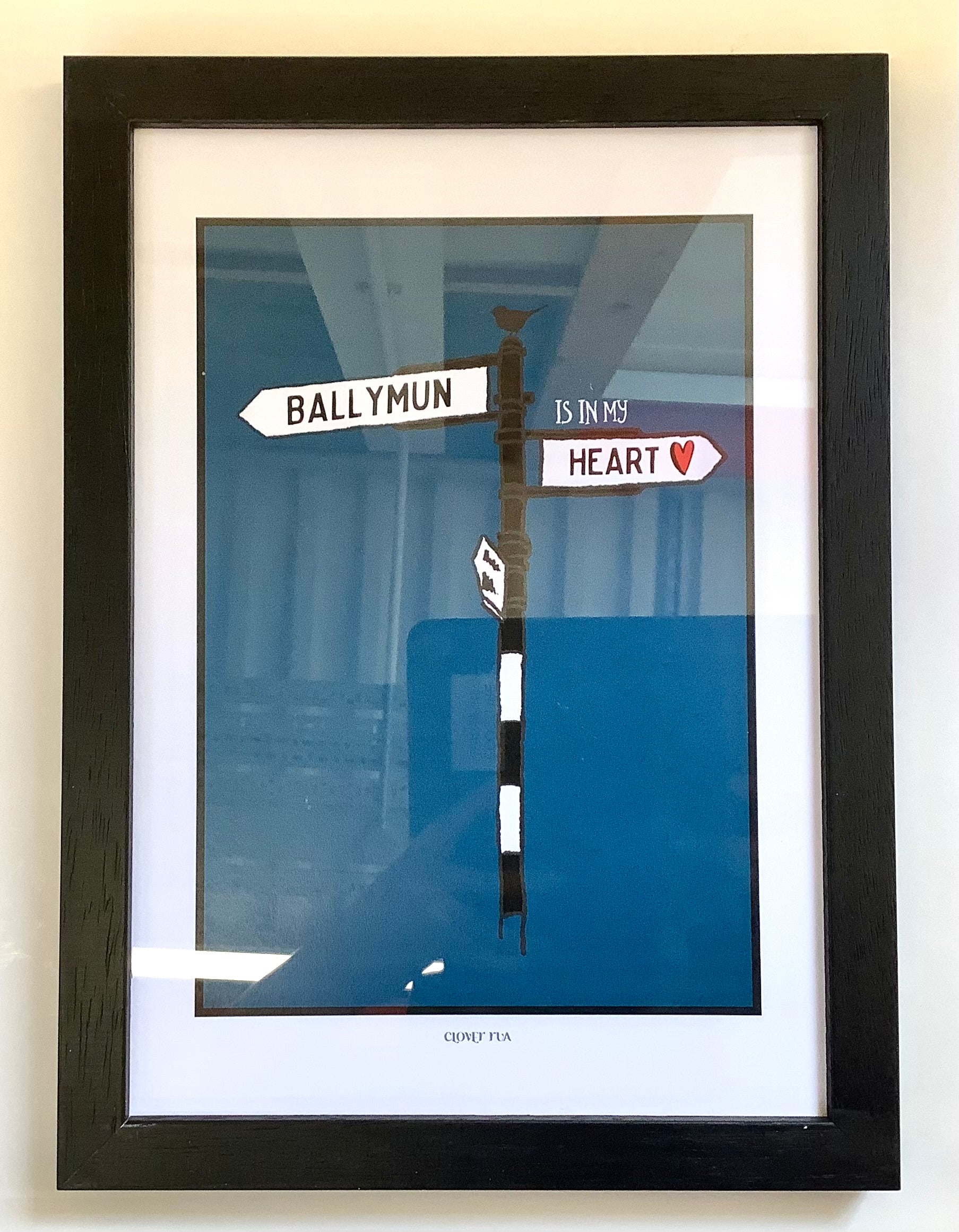 Clover Rua - ‘Ballymun is in my Heart’ Irish Lampposts Framed Print