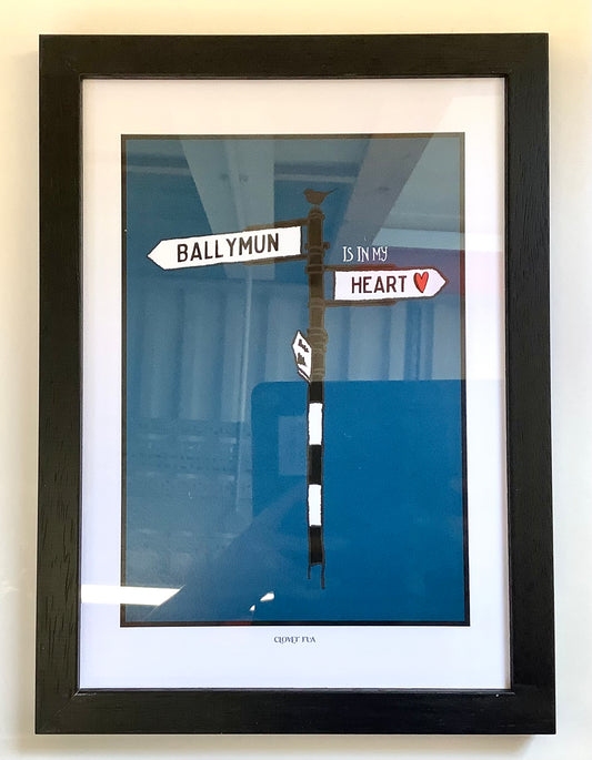 ‘Ballymun is my Heart’ Irish Lampposts Framed Print