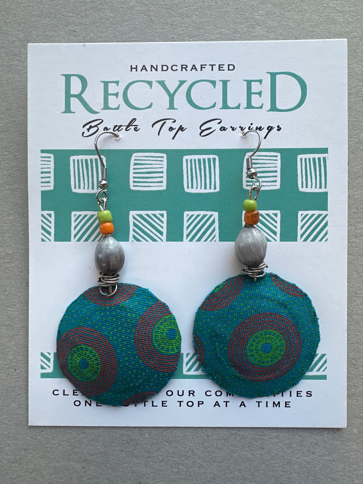 World Design Recycled Bottle Top Earrings